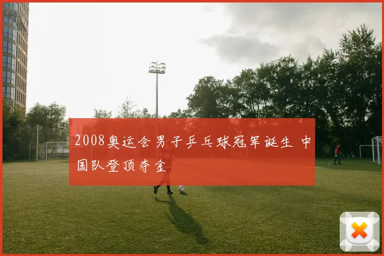 2008奥运会男子乒乓球冠军诞生 中国队登顶夺金