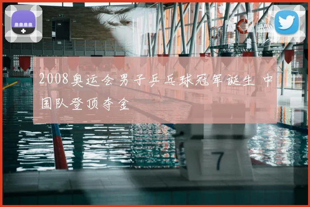 2008奥运会男子乒乓球冠军诞生 中国队登顶夺金
